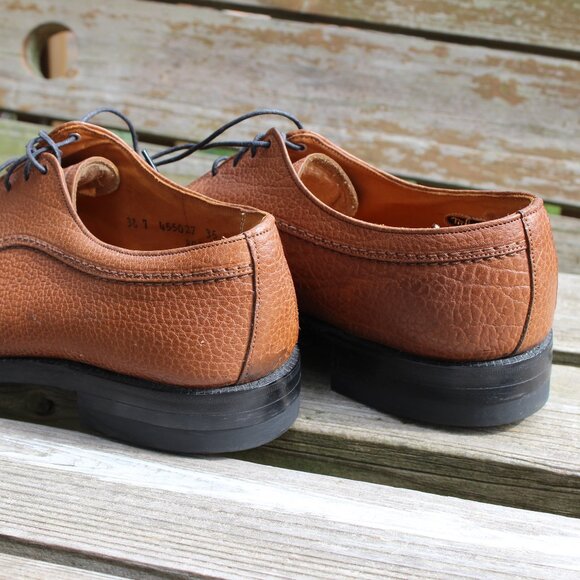 NOS Vintage the McHale Shoe Pebbled Brown Leather Derby, 7 EEE, Made in Canada - Picture 6 of 14